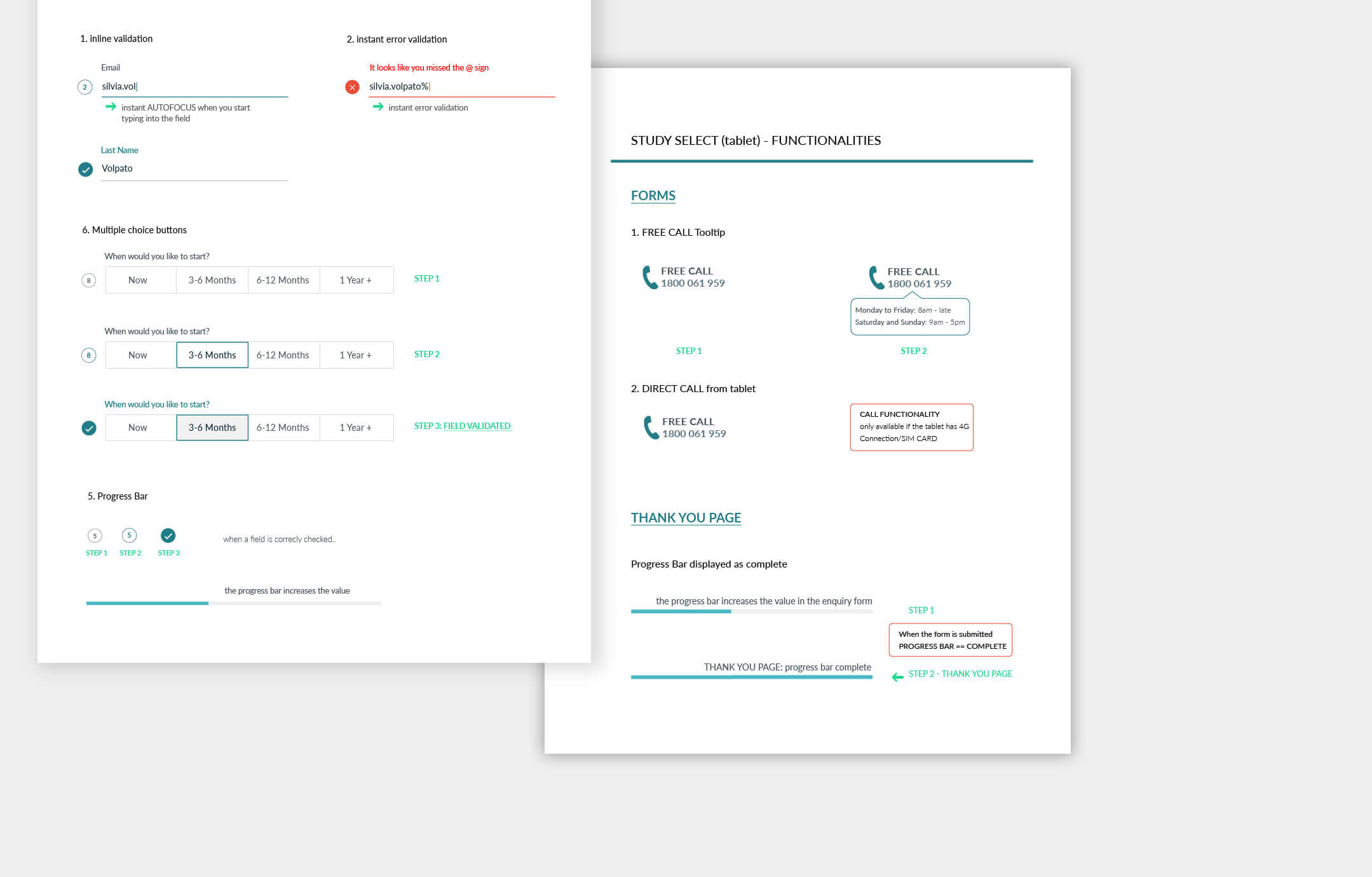 study select functionalities