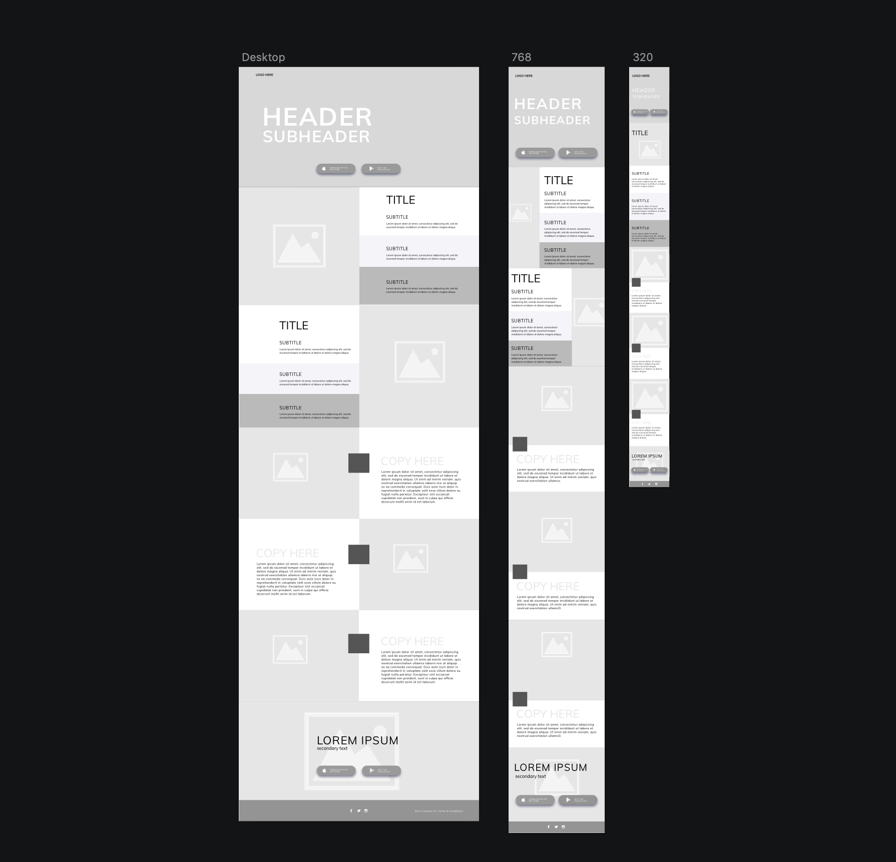 responsive wireframe